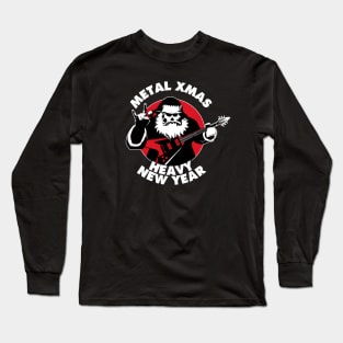 Metal Christmas & Heavy New Year | Heavy Metal Santa Claus Long Sleeve T-Shirt